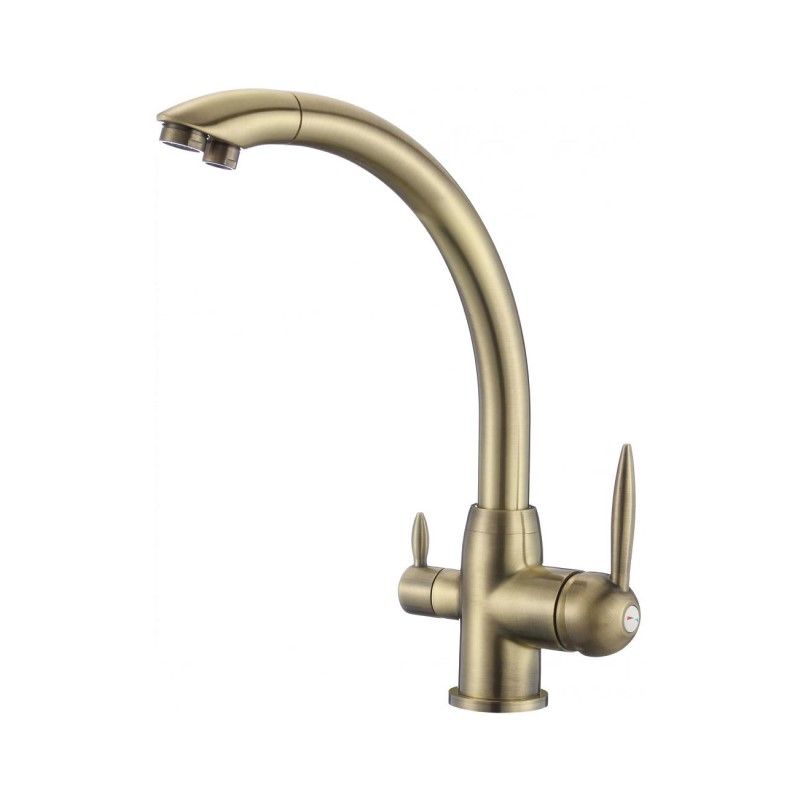 Смеситель для кухни с подключением к фильтру Savol S-L1699C, бронза