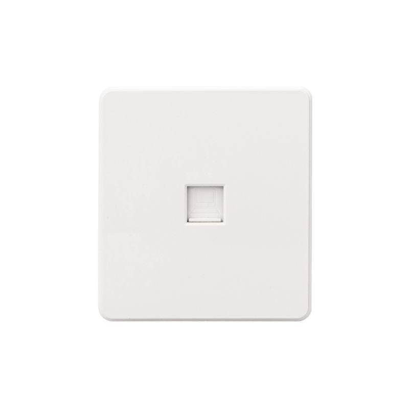 Розетка компьютерная СП ROUND MIELE RJ45 кат.6 перламутр Kranz KR-78-0724-1