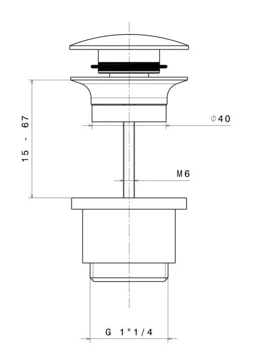 Донный клапан для раковины, брашированная медь, pvd