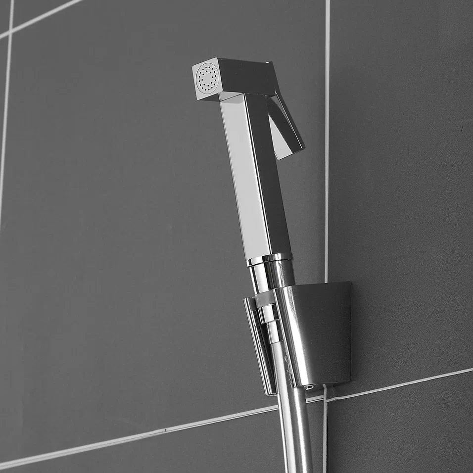 Гигиенический душ с термостатом Rose R105C, белый/хром