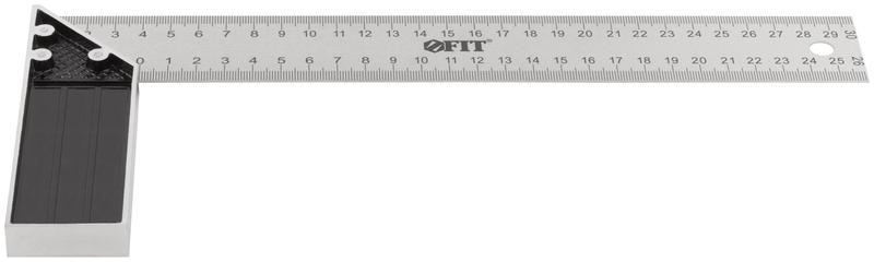 Угольник столярный рифленая шкала алюм. основание 300мм FIT 19462