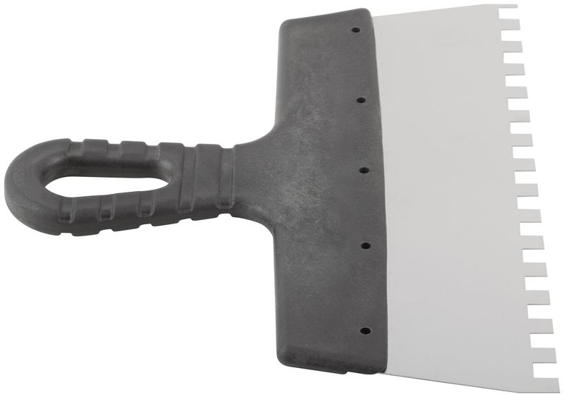 Шпатель фасадный зубчатый 250мм/зуб 8мм нерж. КУРС 06608