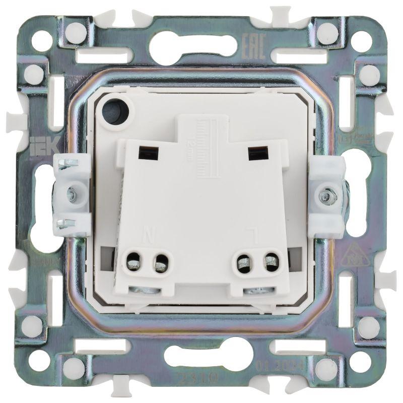 Розетка SKANDY 10А без заземл. без защ. шторок SK-R02N никель IEK SK-R10-10-K50