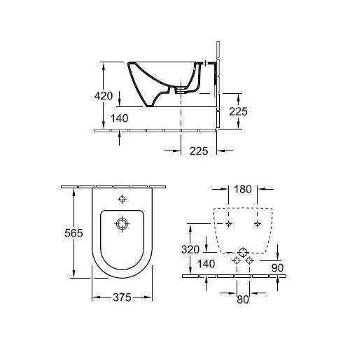 Биде Villeroy&Boch Subway 2.0 540000R1 подвесное