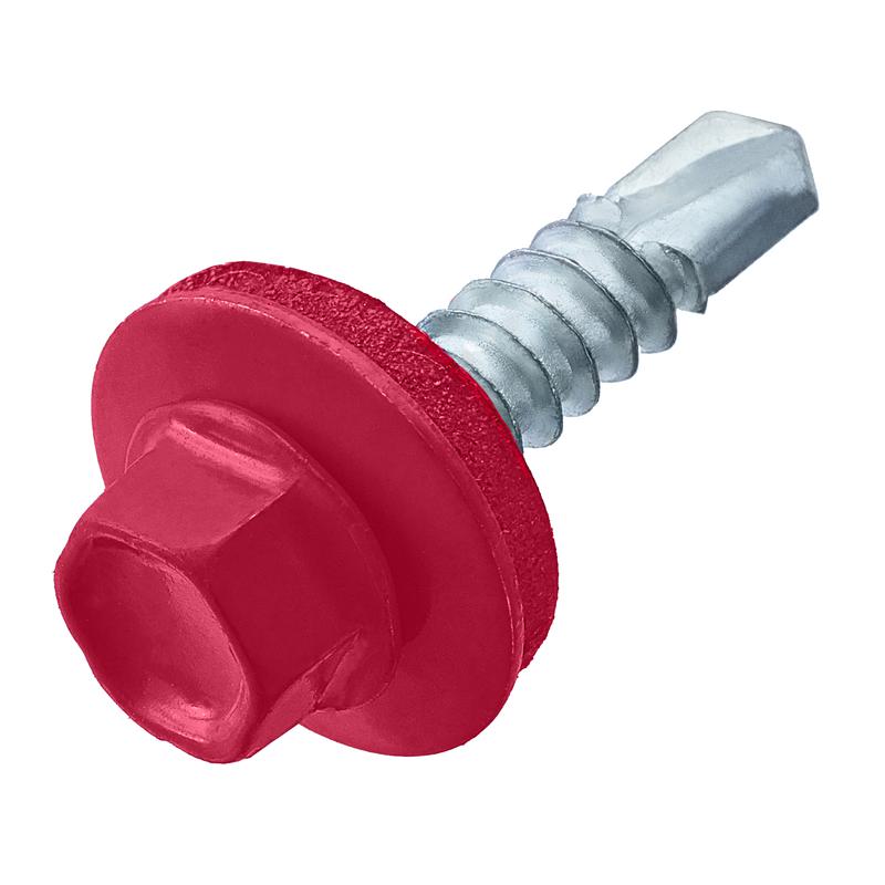 Саморез кровельный 4.8х28(29) RAL 3003 рубин./красн. (европодвес) (уп.20шт) СТРОЙМЕТИЗ 2120011