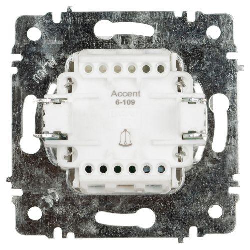 Кнопка Intro Accent 6-109-01 10А-250В IP20 СУ AL/CU бел. Intro Б0063602