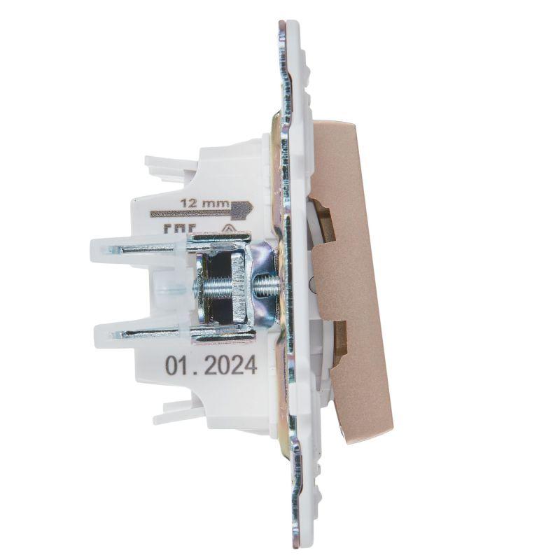 Выключатель проходной 2-кл. SKANDY 10А SK-V10Sa с индикацией песочн. IEK SK-V22-1-10-K98