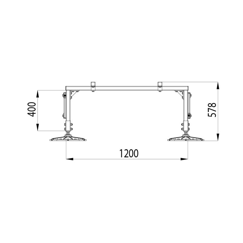 Конструкция опорная для установки оборудования TECHNORAPTOR FOOT 1200х1500 HD КМ TR0217