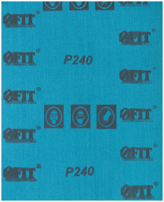 Лист шлифовальный водостойкий на тканевой основе алюм./оксидный профи 230х280мм (уп.10шт) Р 240 FIT 38199