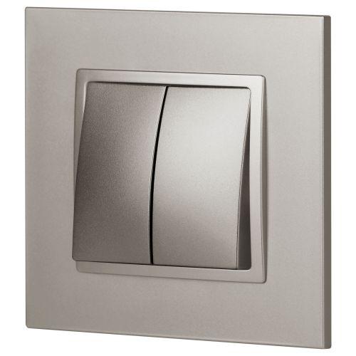 Переключатель перекрестный 2-кл. Elegance 14-1112-16 250В 10АХ титан Эра Б0065798