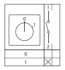 Переключатель кулачковый ПК-1-11 1П 25А "0-1" EKF pk-1-11-25