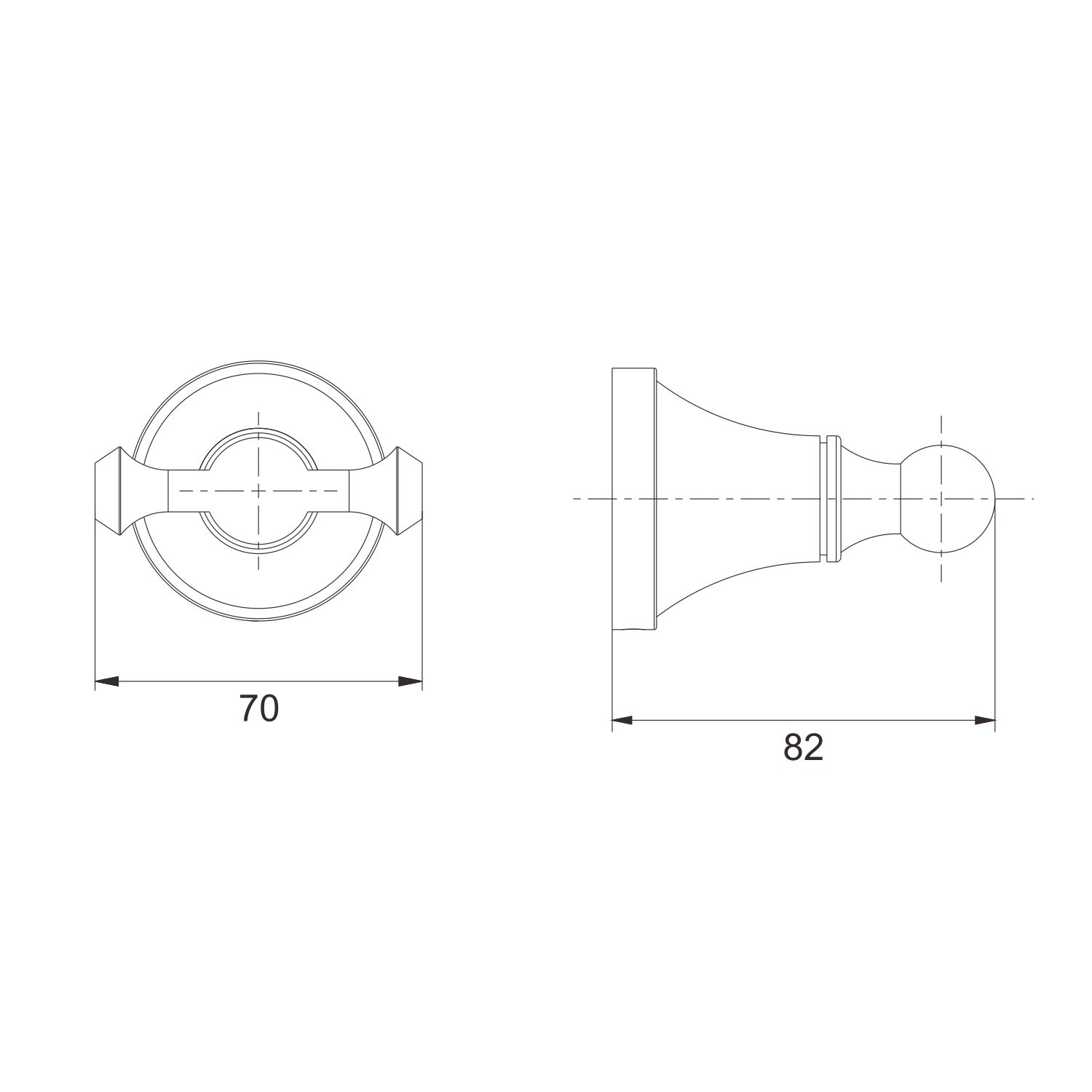 Крючок для ванной комнаты двойной Rose RG1921H, черный