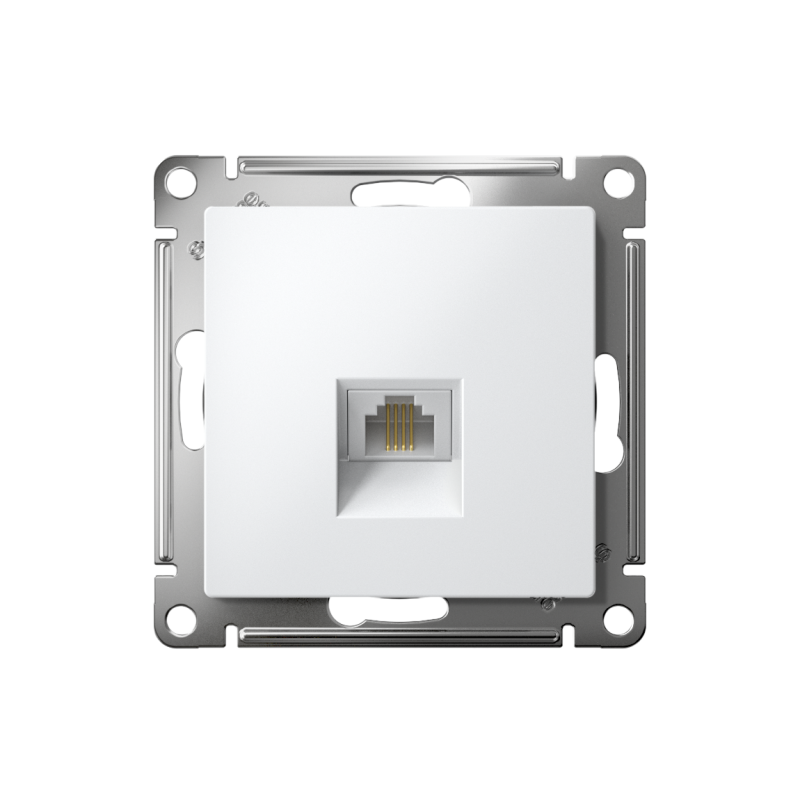 Розетка телефонная 1-м СП AtlasDesign RJ11 механизм бел. SE ATN000181