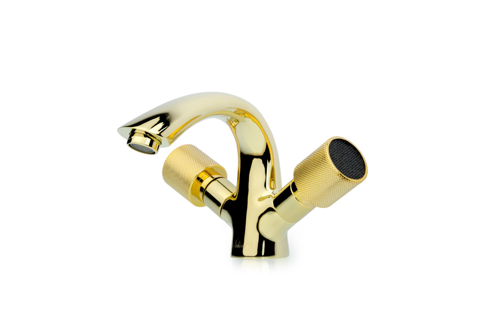 Смеситель для умывальника ROYAL CRYSTAL Black, золото