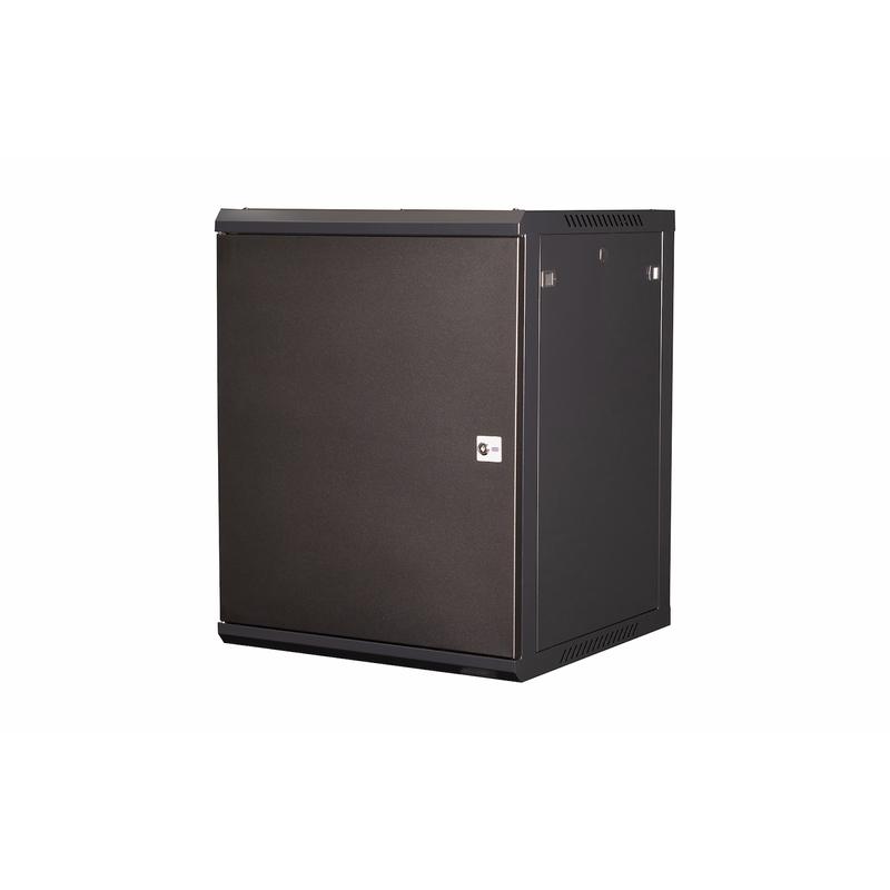 Шкаф телекоммуникационный настен. 19дюйм 15U 769х600х600мм дверь метал. черн. Datarex DR-644101