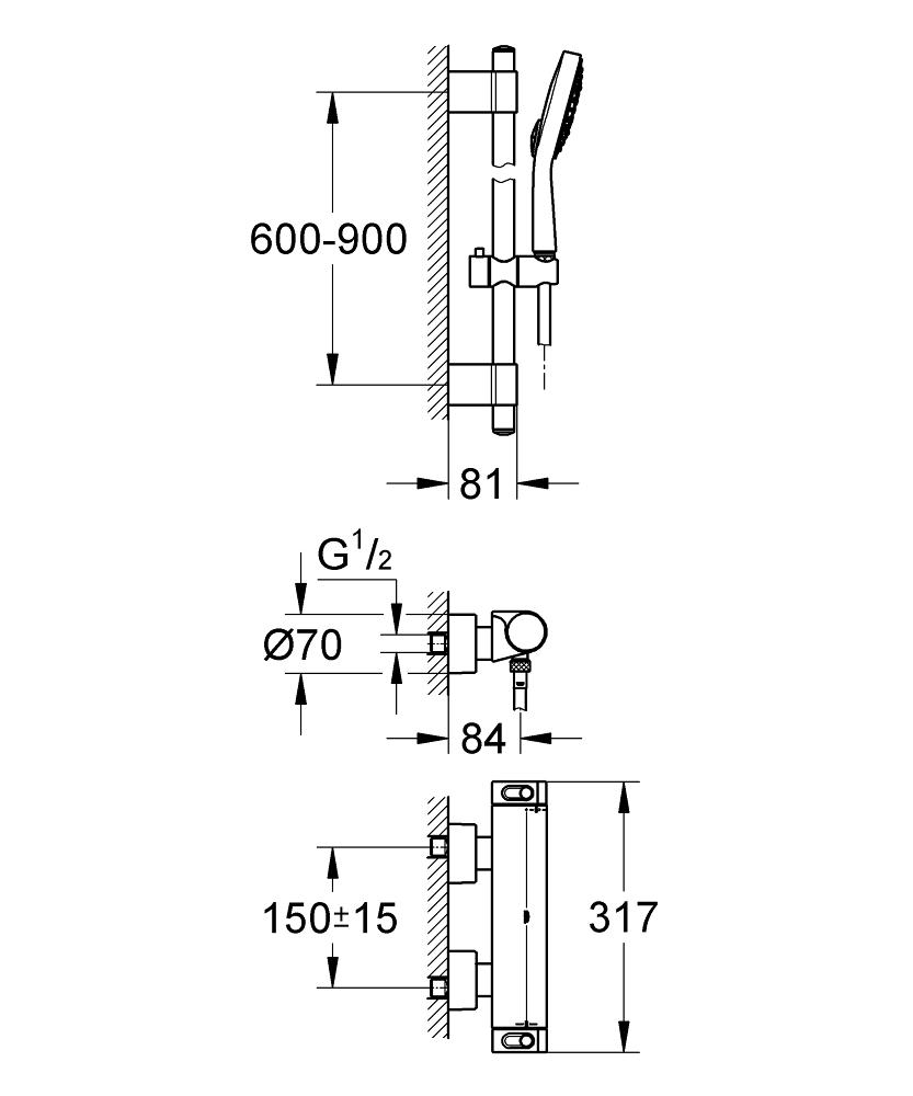 Термостат Grohe Grohtherm 2000 34482001 для душа