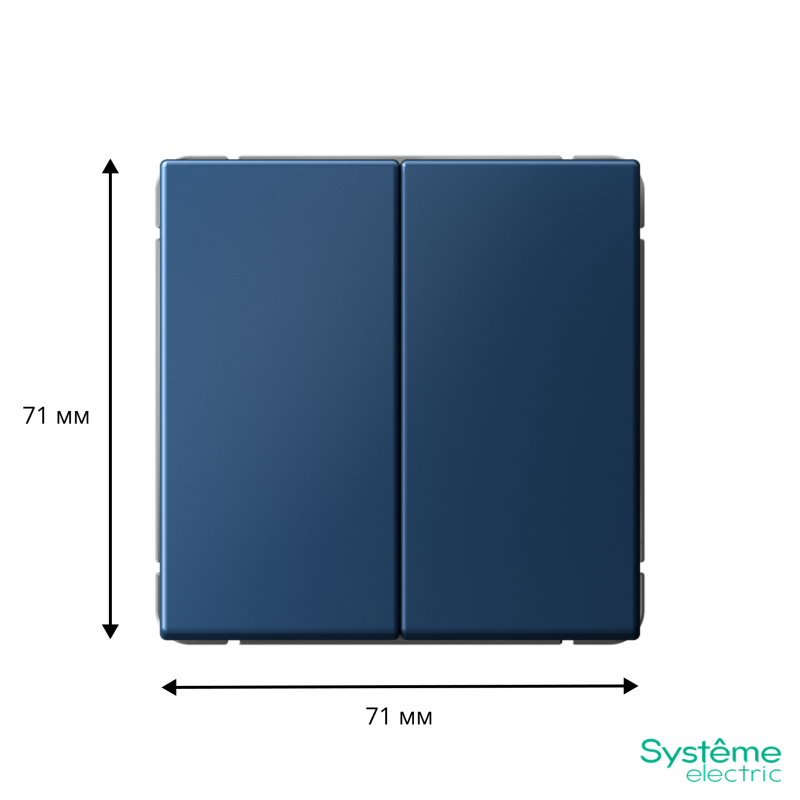 Выключатель 2-кл. ArtGallery (сх. 5) 10AX механизм аквамарин SE GAL001151