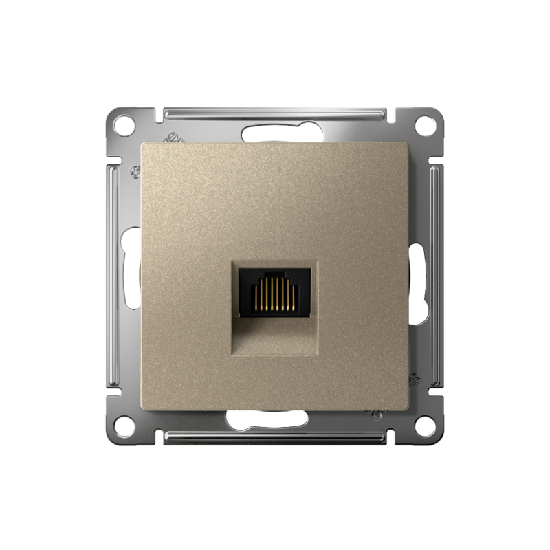 Розетка компьютерная AtlasDesign RJ45 кат.5E механизм шампань SE ATN000583