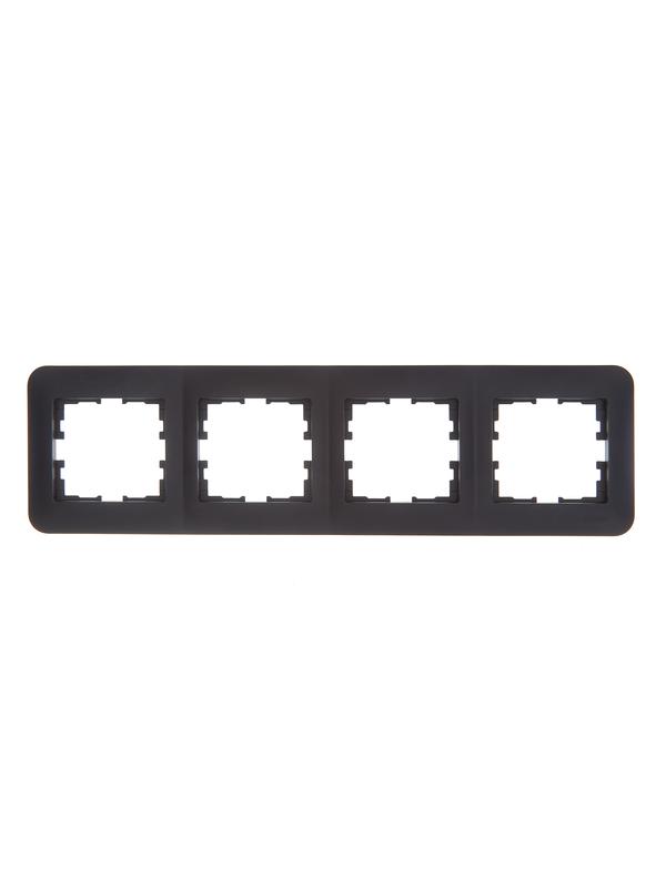 Рамка 4-м ASTI горизонт. черн. бархат LEZARD 7081-4200-149