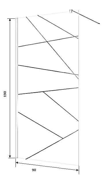 Ограждение PICK T90B душевое Ceruttispa без поддона (90x190)