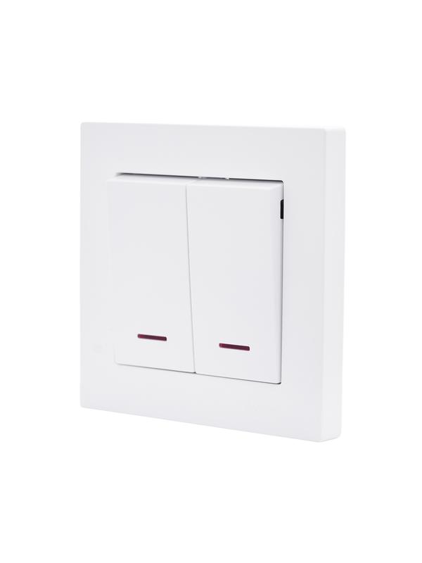 Выключатель 2-кл. 1п СП Vesna 10А IP20 с индикацией механизм бел. LEZARD 742-0288-112