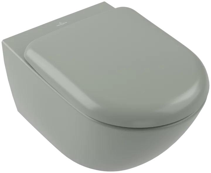 4674 T0 R8 Унитаз подвесной Antao 370х560 CeramicPlus цв. Morning Green Villeroy&Boch (337432)