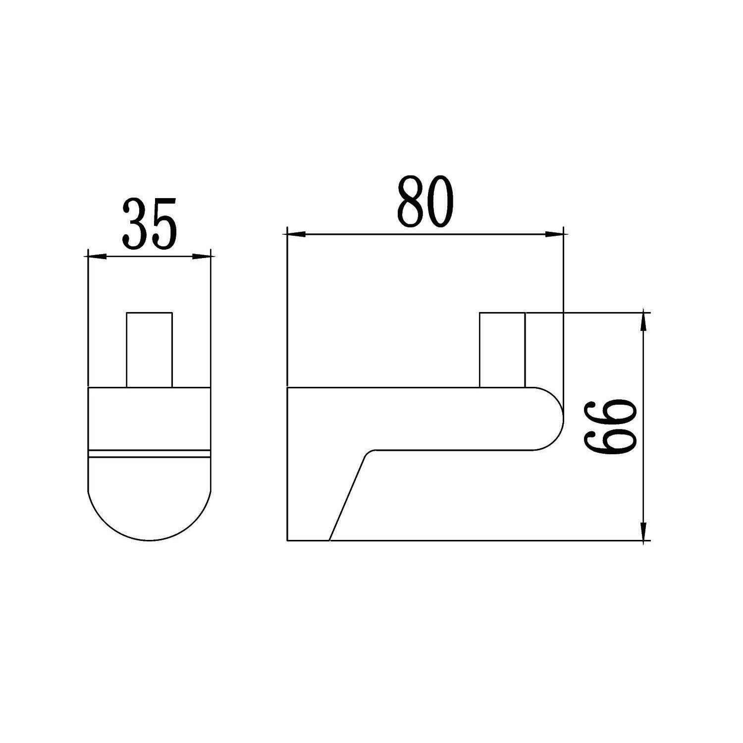 Крючок для ванной комнаты Savol S-007353, хром