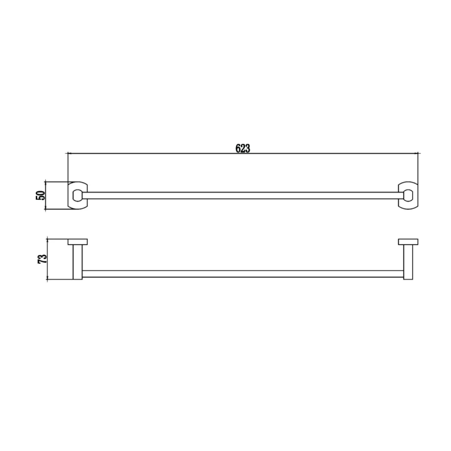 Полотенцедержатель Savol S-009924, хром