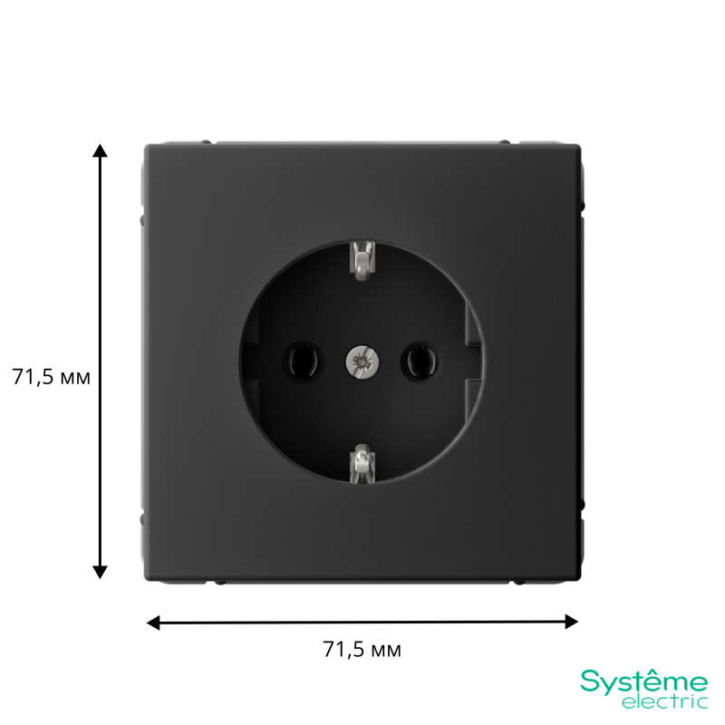 Розетка ArtGallery 16А с заземл. быстрозажим. клем. механизм карбон SE GAL001043S