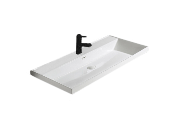 Раковина Gid 5510s 71165 встраиваемая сверху белая 101x46.5x15