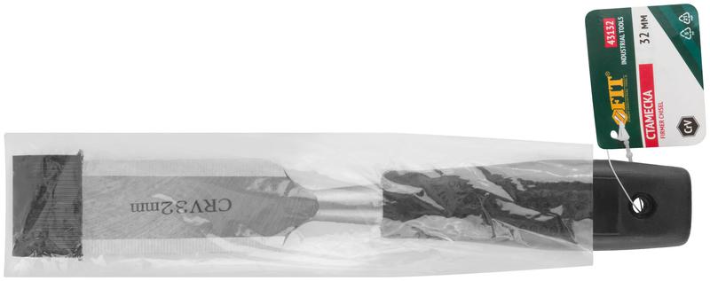 Стамеска CrV с пластиковой ручкой 32мм FIT 43132