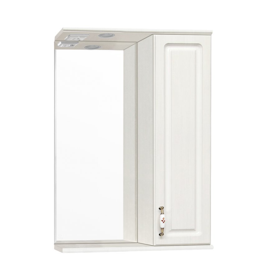 Зеркальный шкаф "Олеандр-2 550/С", рельеф пастель