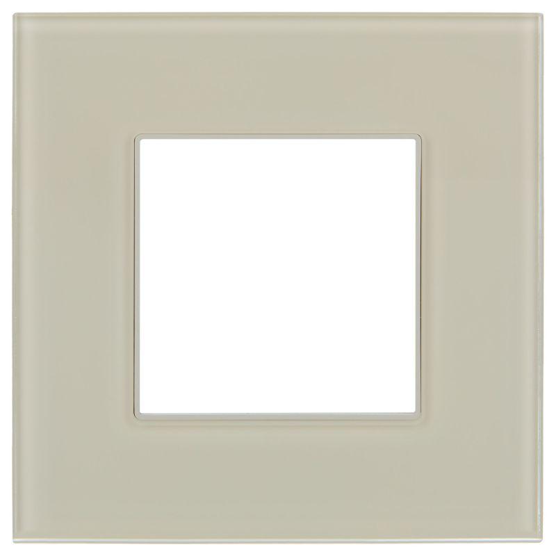 Рамка 1-м SKANDY SK-F21B стекло беж. IEK SK-M12-G-K10