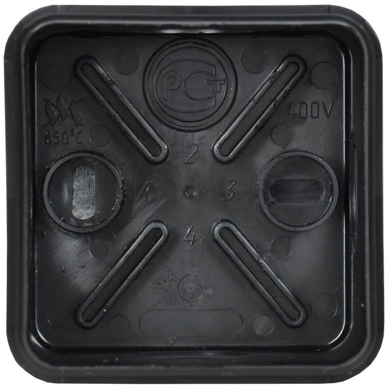 Коробка распаячная ОП 70х70х40 IP44 КМ41236 4 гермовводов черн. IEK UKO21-070-070-040-K02-44