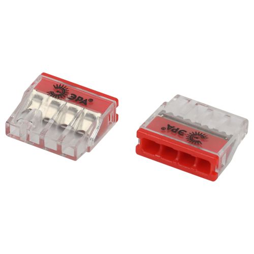 Клемма быстрозажимная компактная 2273-204 4-проводная 0.2-2.5кв.мм NO-225-359 (уп.40шт) Эра Б0067922