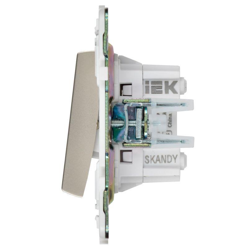 Выключатель перекрестный 2-кл. SKANDY 10А SK-V06Sh шампань IEK SK-V23-0-10-K37