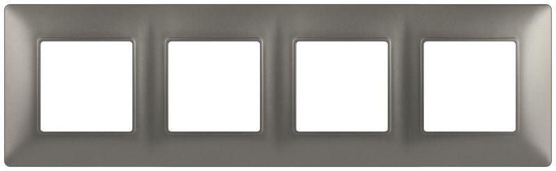 Рамка 4-м Elegance 14-5004-16 для розеток и выключателей титан Эра Б0065819