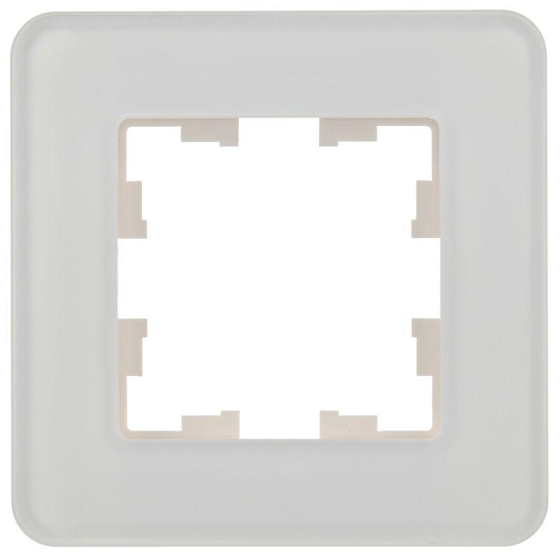 Рамка 1-м BRITE РУ-1-2-Бр стекло бел. RE IEK BR-M12-G-41-K01