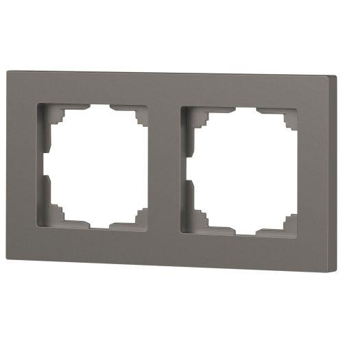 Рамка 2-м СП Accent 6-502-09 титан Intro Б0063723