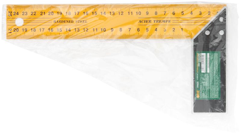 Угольник столярный усиленный 250мм желт. FIT 19425