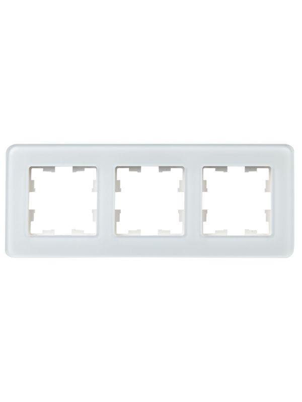 Рамка 3-м BRITE РУ-3-2-Бр стекло бел. RE IEK BR-M32-G-41-K01