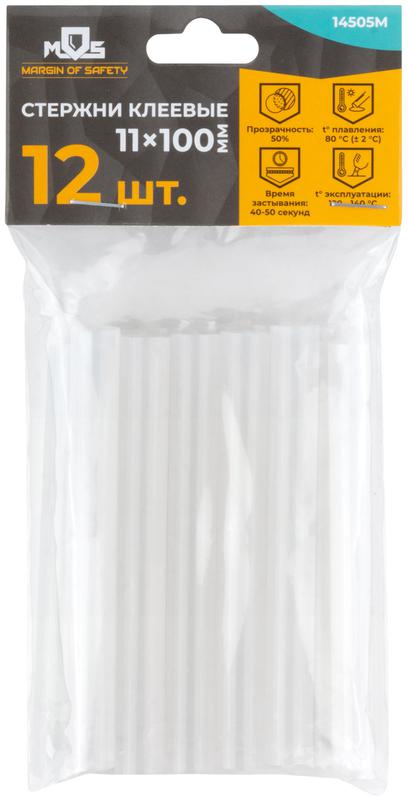 Стержень клеевой 11х100мм прозрачность 50% (уп.12шт) MOS 14505М