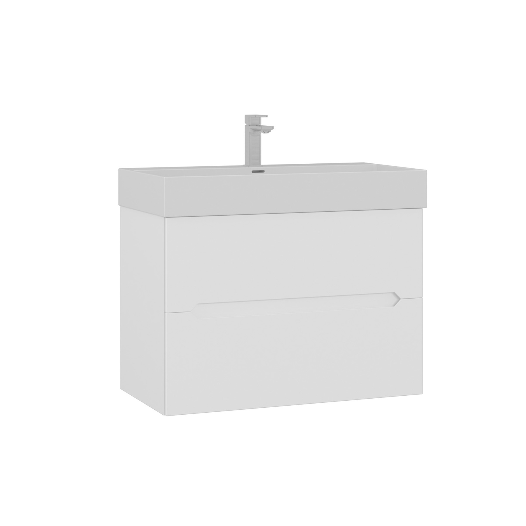 Тумба с раковиной ORKA Malta 80 подвесная, белый матовый