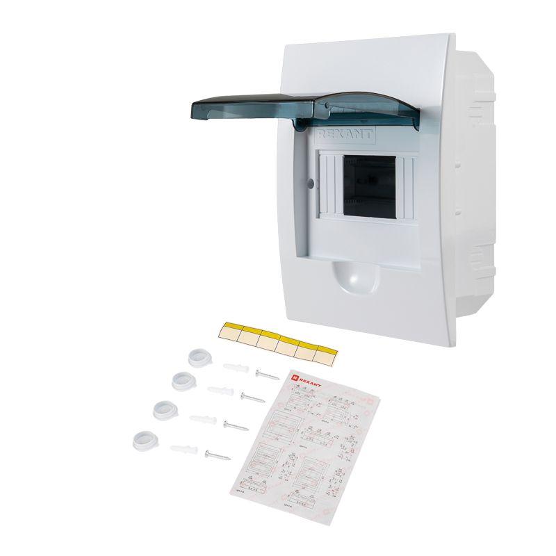 Бокс ЩРВ-П-6 IP41 пластик. бел. Rexant 11-0206