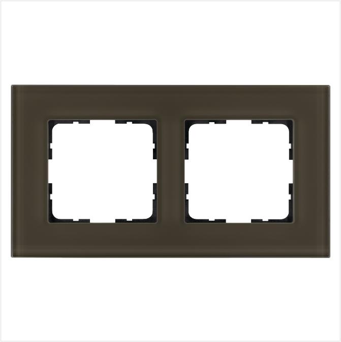 Рамка 2-м G-Glass стекло каперсовый Jasmart G1002GT