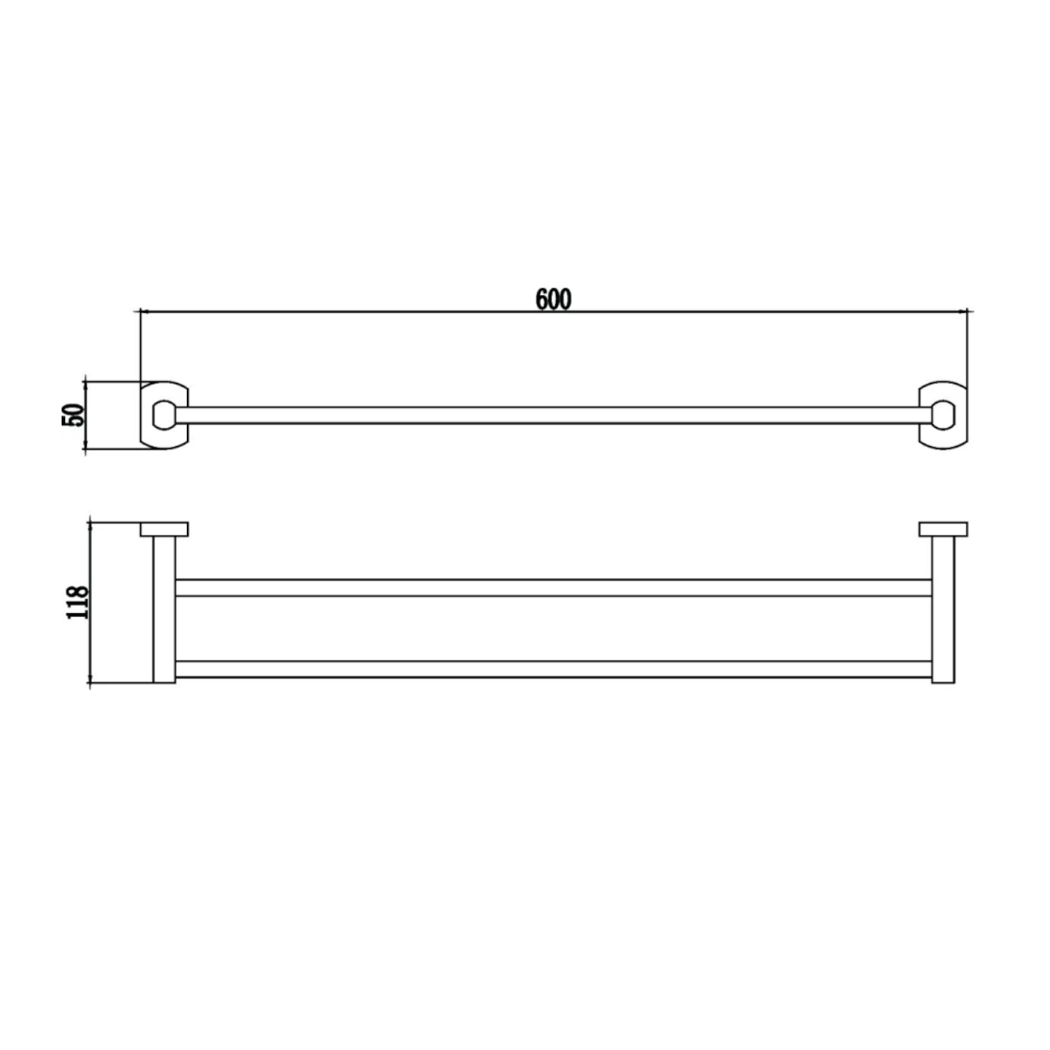 Полотенцедержатель Savol S-009948, хром