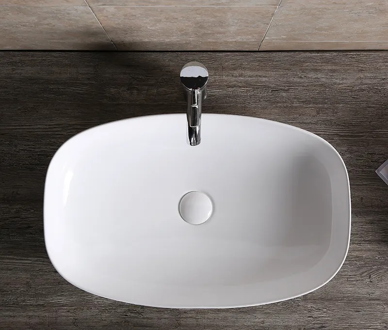 Раковина CR0063 накладная, белая, прямоугольная 600х385х135 Ceruttispa