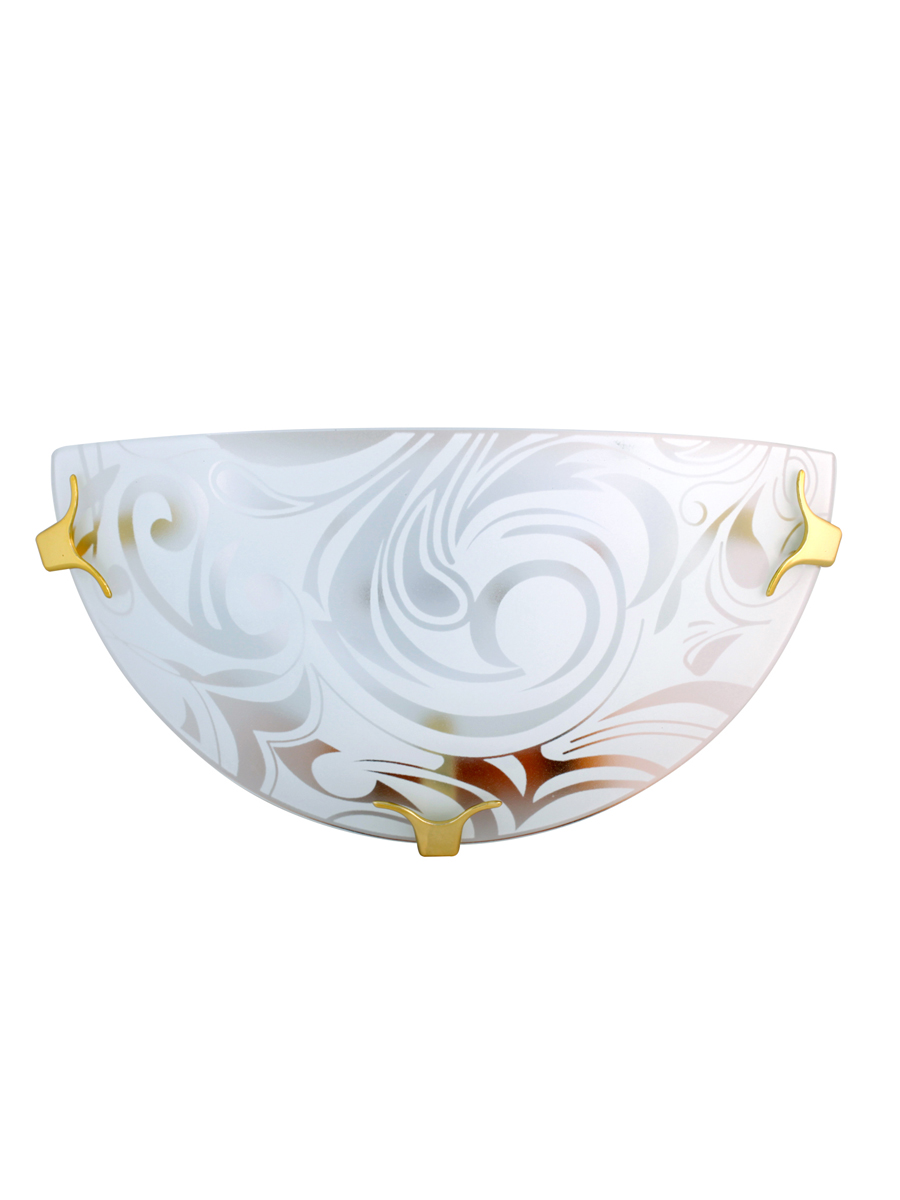 Светильник НББ-21-60 М19 Иней 300/2 матовый белый /клипсы золото индивидуальная упаковка