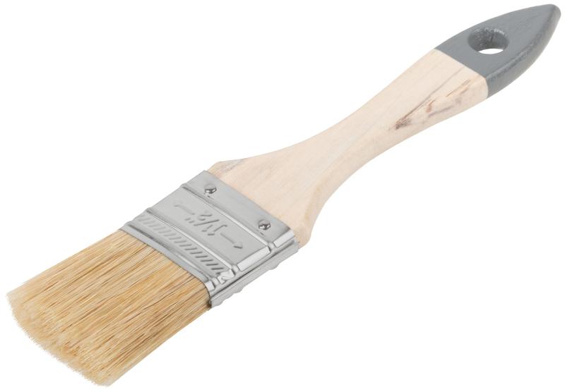 Кисть флейцевая "Лайт" 1.5дюйм (38мм) натур. свет. щетина деревянная ручка КУРС 00804