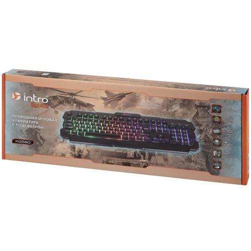 Клавиатура KG560 игровая проводная с подсветкой черн. Intro Б0056139